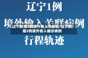 辽宁新增3例境外输入无症状/辽宁新增2例境外输入确诊病例