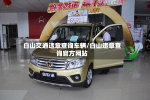 白山交通违章查询车辆/白山违章查询官方网站