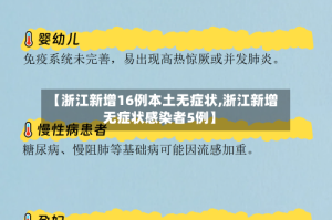 【浙江新增16例本土无症状,浙江新增无症状感染者5例】