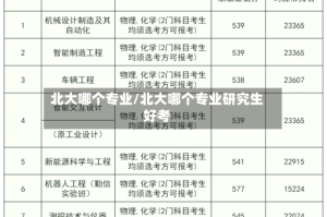北大哪个专业/北大哪个专业研究生好考