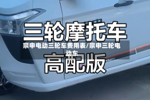 宗申电动三轮车费用表/宗申三轮电动车