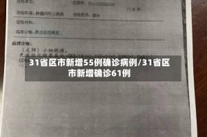 31省区市新增55例确诊病例/31省区市新增确诊61例