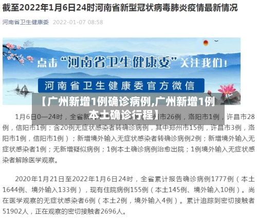 【广州新增1例确诊病例,广州新增1例本土确诊行程】-第1张图片