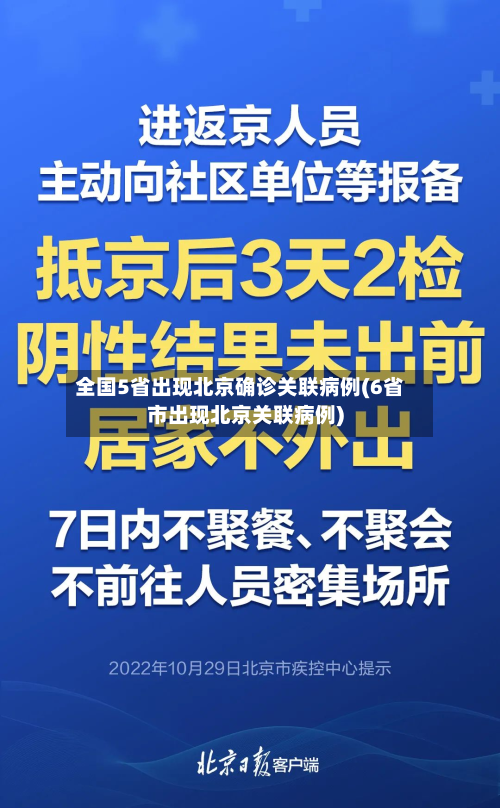 全国5省出现北京确诊关联病例(6省市出现北京关联病例)-第1张图片