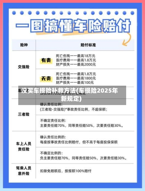 没买车损险补救方法(车损险2025年新规定)-第1张图片