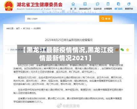 【黑龙江最新疫情情况,黑龙江疫情最新情况2021】-第2张图片