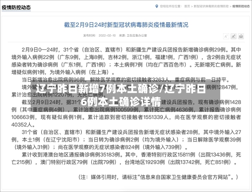 辽宁昨日新增7例本土确诊/辽宁昨日6例本土确诊详情-第2张图片