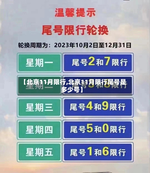 【北京11月限行,北京11月限行尾号是多少号】-第1张图片