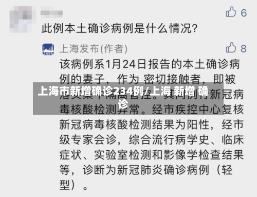 上海市新增确诊234例/上海 新增 确诊-第1张图片