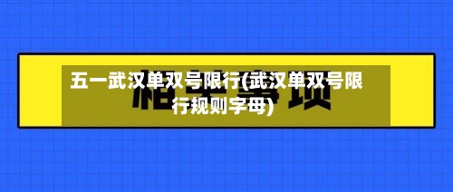 五一武汉单双号限行(武汉单双号限行规则字母)-第2张图片