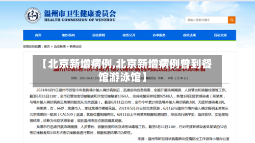 【北京新增病例,北京新增病例曾到餐馆游泳馆】-第2张图片