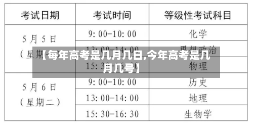 【每年高考是几月几日,今年高考是几月几号】-第3张图片