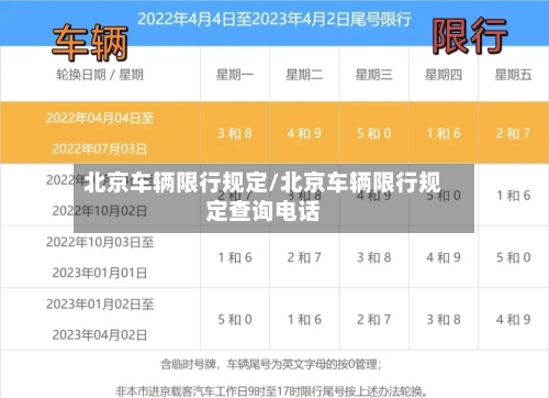 北京车辆限行规定/北京车辆限行规定查询电话-第3张图片