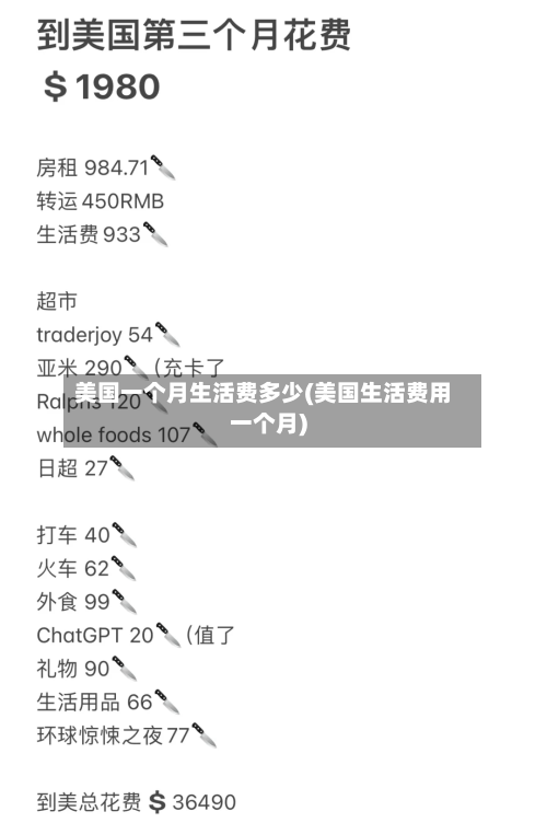 美国一个月生活费多少(美国生活费用一个月)-第1张图片