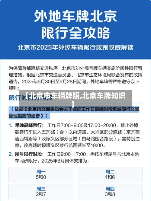 【北京市车辆牌照,北京车牌知识】-第1张图片